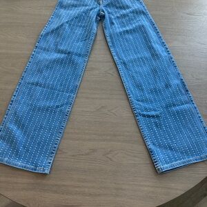 Abercrombie Kids Blue Studded Flare Jeans